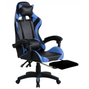 Геймерське комп'ютерне крісло Gamer Pro Jaguar Plus з підставкою для ніг Синє