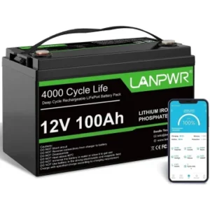 LiFePO4 12V/100Ah Акумулятор LanPWR з Bluetooth, BMS для резервного живлення