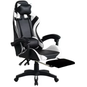 Геймерське комп'ютерне крісло Gamer Pro Jaguar Plus з підставкою для ніг Біле