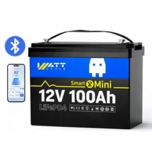 LiFePO4 12V/100Ah Акумулятор WattCycle Mini з Bluetooth Smart BMS для резервного живлення