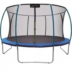 Батут Just Fun 244 см Fiberglass Blue внутрішня сітка + драбина