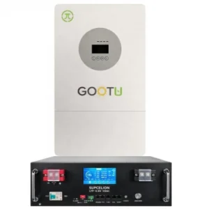 5 кВт+5 кВт LiFePO4 Комплект резервного живлення Інвертор Gootu+Акумулятор Supcelion LCD Touch Screen, parallel function