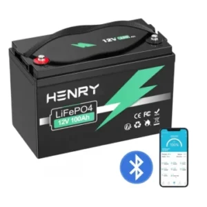 LiFePO4 12V 100Ah Акумулятор HENRY 1280Wh, 100A, BMS з Bluetooth