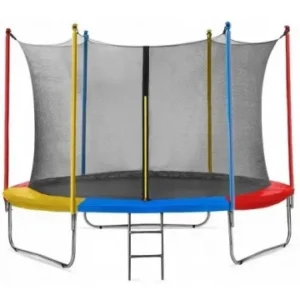 Батут Just Fun 312 см Multicolor внутрішня сіткa + драбинка